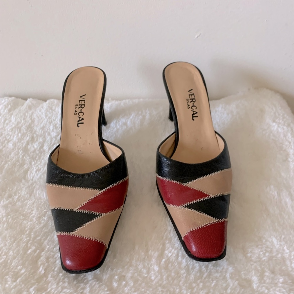 Ver Cal Tri-Color Slide-on Pumps - Picture 1 of 5